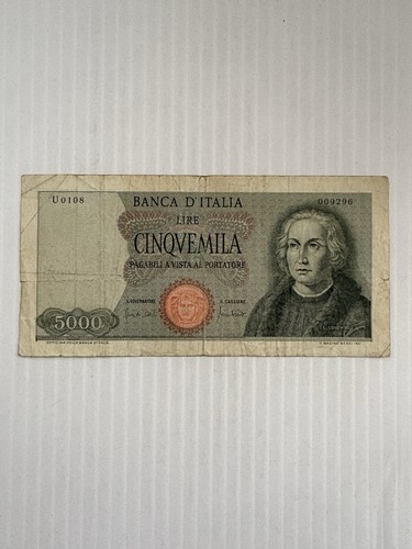 Italy 5000 lire - italy, 1964-1970