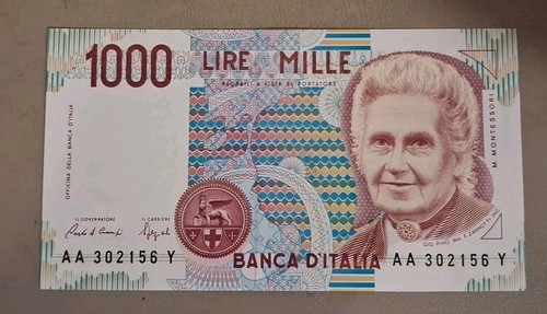 1990 italy 1000 lire note - italy,