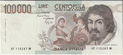 Italy 100 000 lire banknote - 100,000,