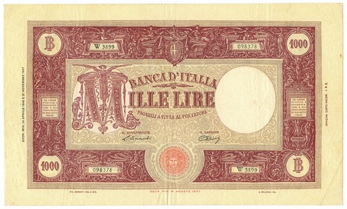 1000 lire barbetti grande - 1000,