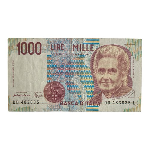 1990 italy 1000 lire paper - 1990,