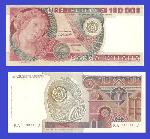 Italy 100000 lire - , copy