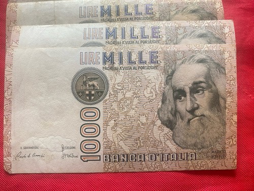 1000 lire mille banca - mille,