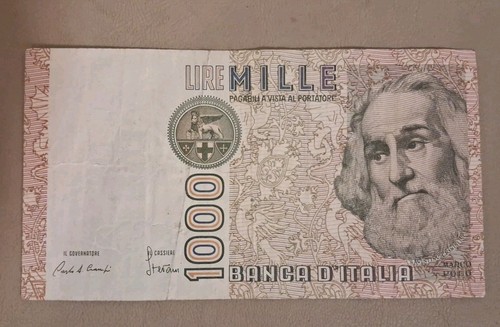 1982 italy 1000 lire note - 1982,