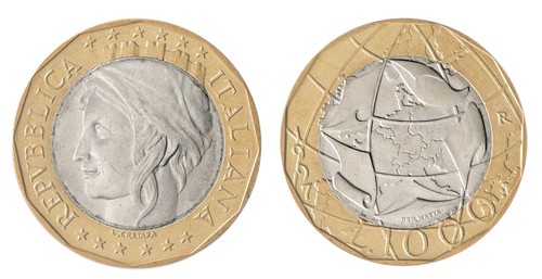 Italy 1000 lire 1997 km - lire,, 1997,