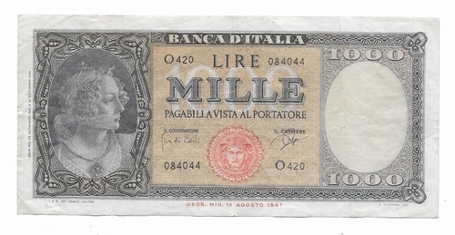 Italy 1000 lire - sep, 1961
