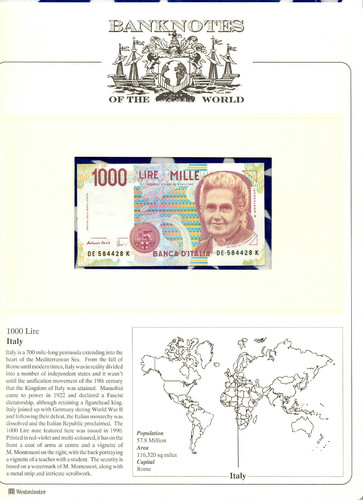 Banknotes the world italy - banknotes,