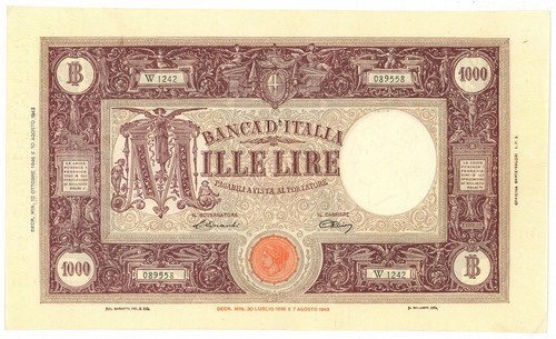 1000 lire barbetti grande - 1000,