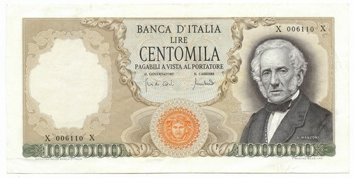 100000 lire alessandro manzoni - lire,