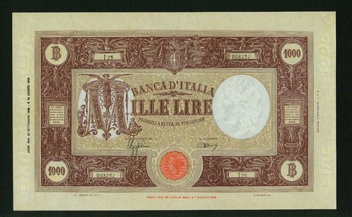 Italy banca italia 1943 - italy, d'italia