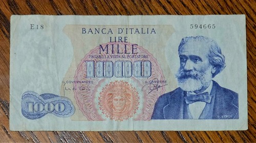 Italy 1000 lire 1962 f - 1000, f/vf