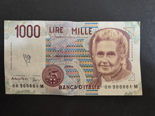 Italy 1000 lire banca italia - lire, d'italia