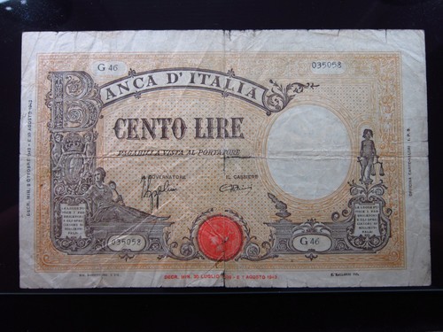 Italy 100 lire 1943 p59 - 100,
