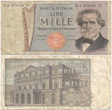 1969 ITALY Circulated "1000