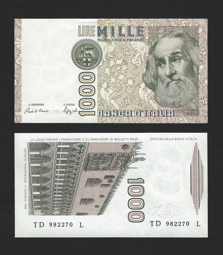 Italy 1000 lire 1982 banca - lire, 1982,