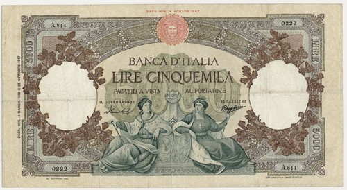 Italy banknote 5000 lire - 5000,