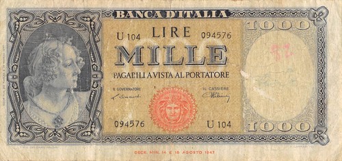 Italy 1000 lire 18 - 1000,