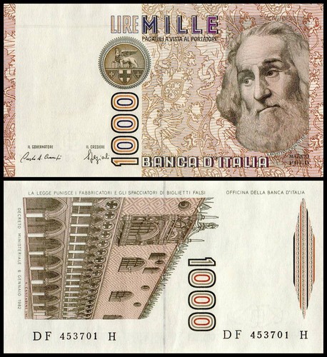 Italy 1000 lire - italy, lire,