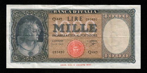 Italy 1000 lire - -, 1961