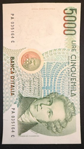 5000 lire banca italia - 5000,