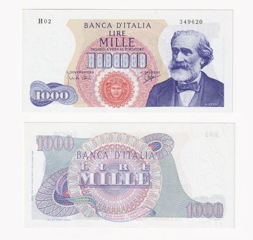 Banca italia 1000 - lire, italy