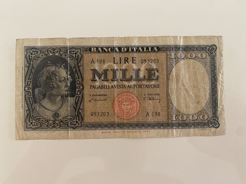 Banca italia 1000 - 1000, lire