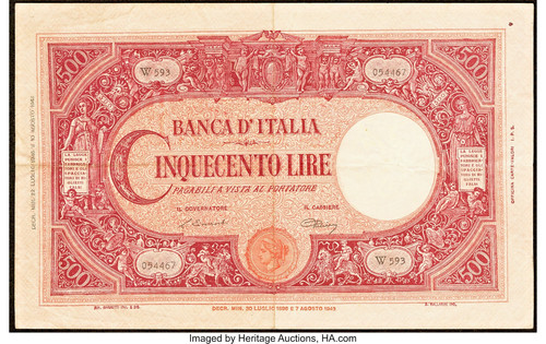 Italy banco italia 500 - -,