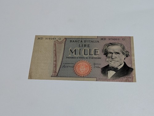 Italy 1000 lire banknote 1969 - italy,
