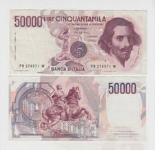 ITALY P.113a  50,000 LIRE