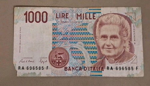 1990 italy 1000 lire note - 1990,