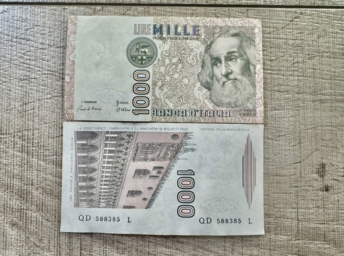 1982 italy 1000 lire banknote - italy,