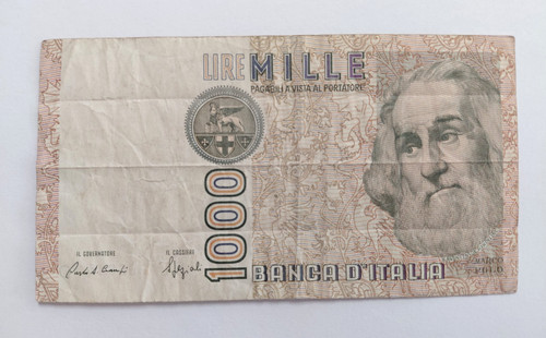 1982 banco italia 1000 lire - italia,