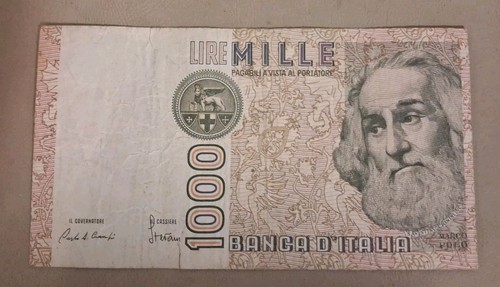 1982 italy 1000 lire note - 1982,