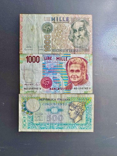 Italy 500 1000 lire 3 - 500,,