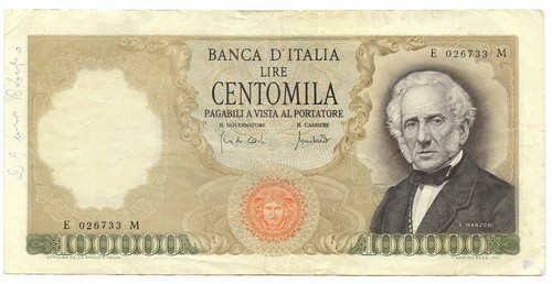 100000 lire alessandro manzoni - 100000,
