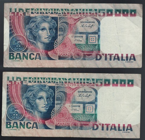Banknotes italy 000 lire - 2, 50.000