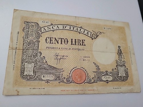 Banca italia cento lire - ,