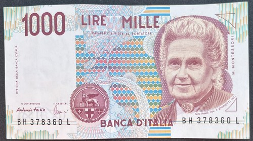 Italy 1990 1000 lire - 1000, banknote