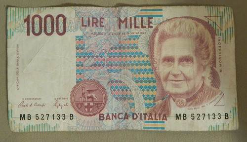 1990 italy 1000 lire - 1990, note
