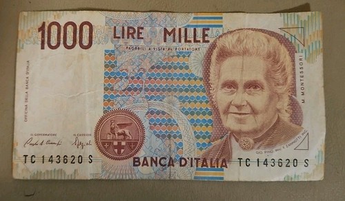 1990 italy 1000 lire note - 1000,