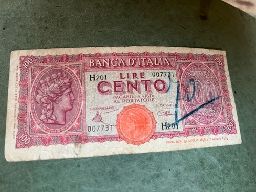1943 banca italia cento - ,