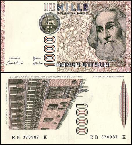 Italy 1000 lire 1982 - italy, p-109