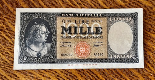 Banca italia lire 1000 - banca, mille