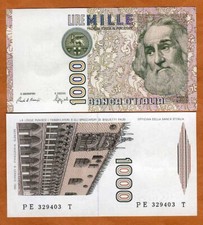 Italy, 1000 Lire, 1982