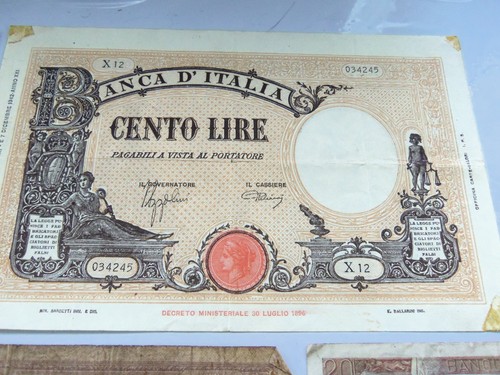 Banca italia 100 - lire, 1912