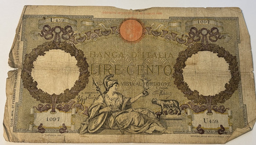 Italy 100 lire cento 5 - lire, cento,