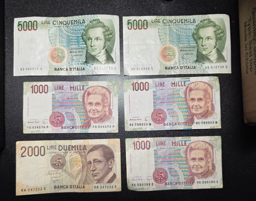 6pcs italy circulated - italy,