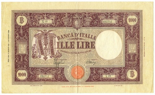 1000 lire barbetti grande - 1000,